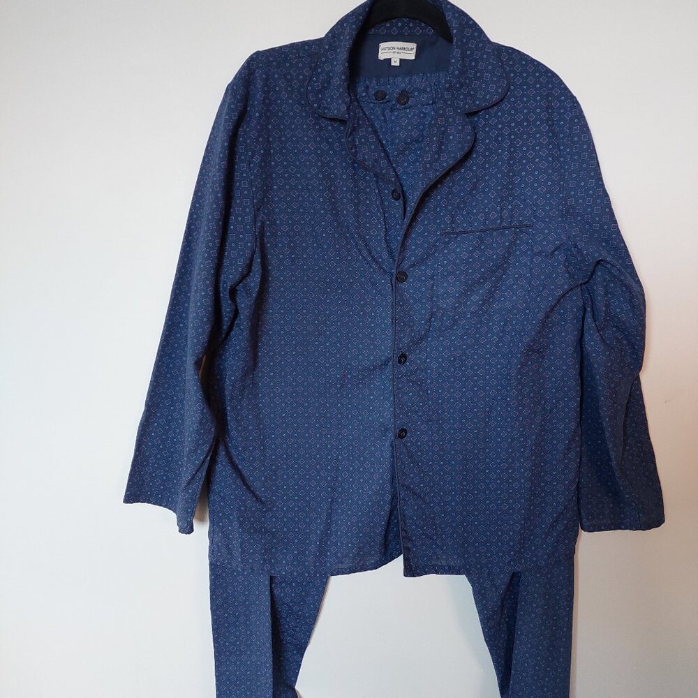 Hutson Harbour Men's 2-piece Easycare Patterned Summer Pajama Set  Size M